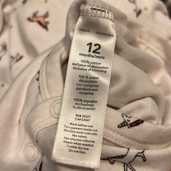 💝 10/$10 💝 Unicorn Long Sleeve CARTER'S Onesie Size 12 months - Picture 9 of 9